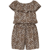 Name It Turtledove Leopard Nmfvinaya Ss Playsuit