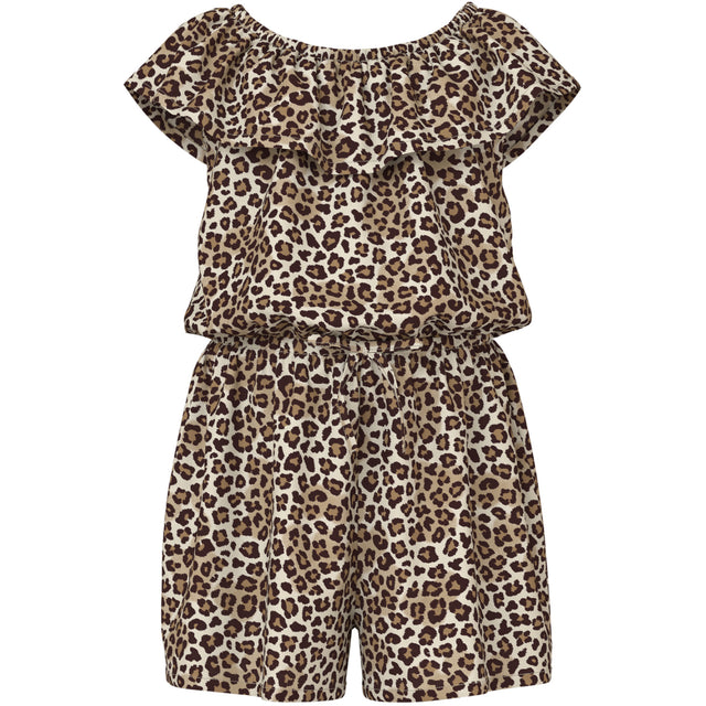 Name It Turtledove Leopard Nmfvinaya Ss Playsuit