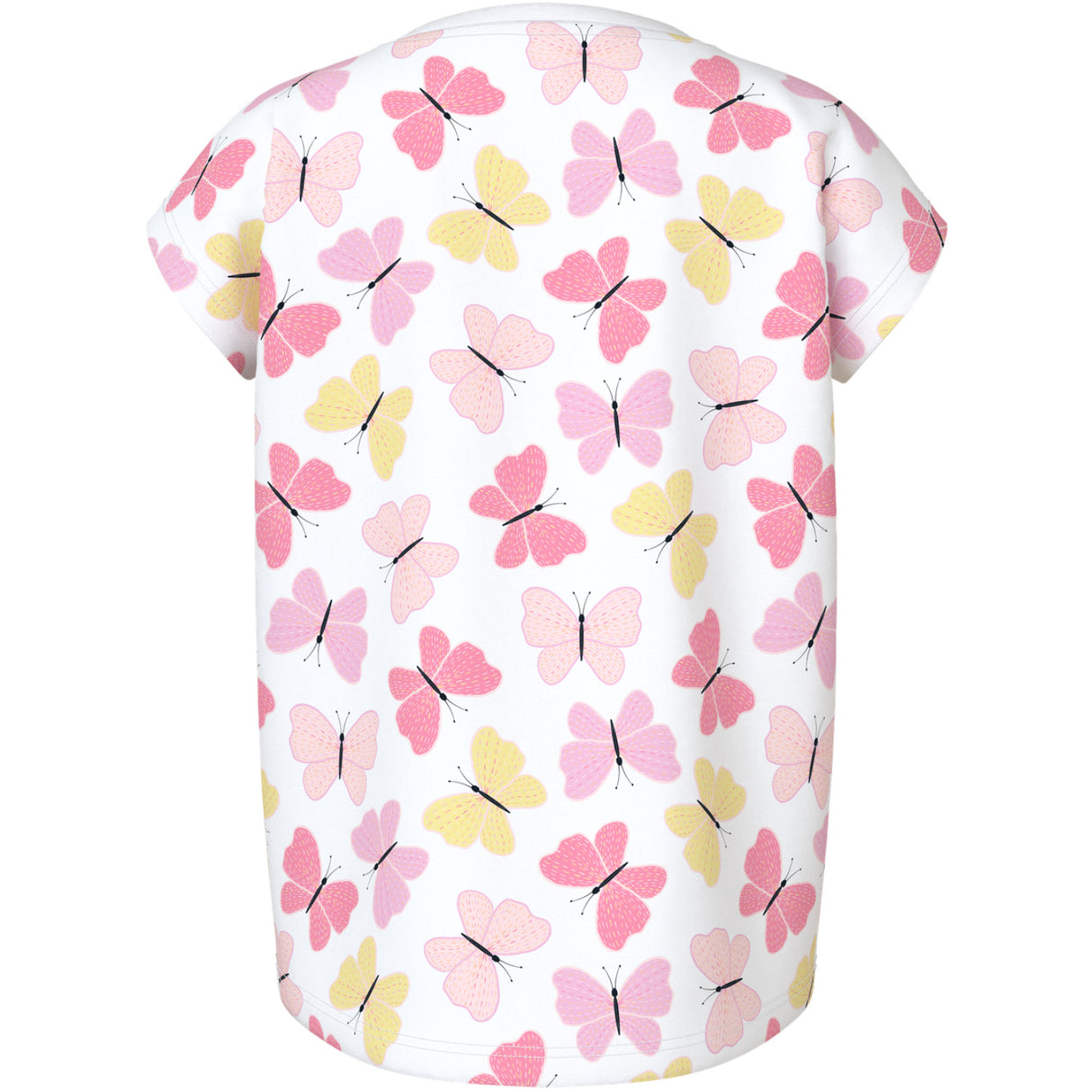Name It Bright White Pink Butterfly Nmfvigga Capsl Top