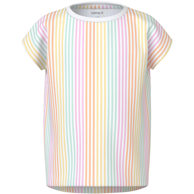 Name It Bright White Cool Stripe Nmfvigga Capsl Top