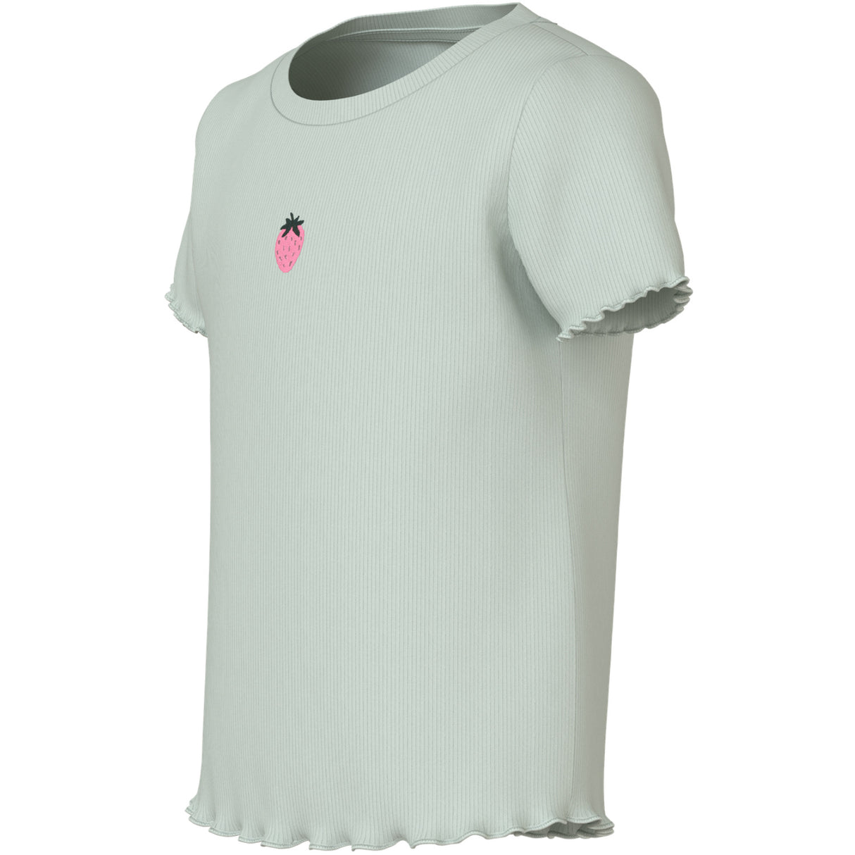 Name It Pale Aqua Strawberries Embroidery Nmfvivemma Ss Slim Top