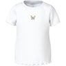 Name It Bright White Butterfly Embroidery Nmfvivemma Ss Slim Top