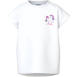 Name It Bright White Unicorn Nmfvarutti Capsl Loose Top