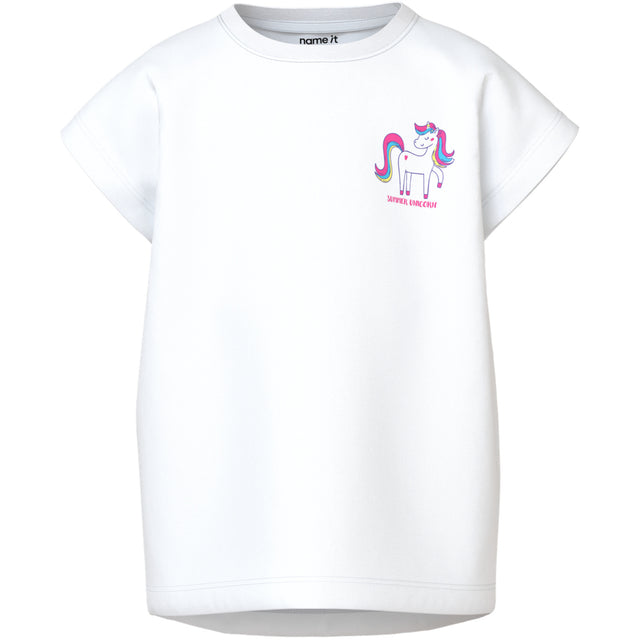 Name It Bright White Unicorn Nmfvarutti Capsl Loose Top