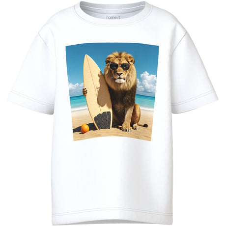 Name It Bright White Lion Nmmvoto Ss Nreg Top