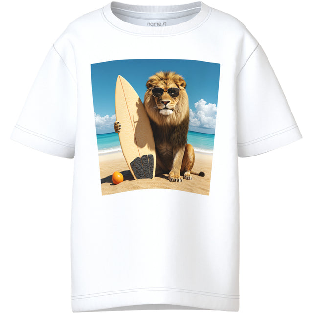Name It Bright White Lion Nmmvoto Ss Nreg Top