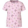 Name It Cradle Pink Butterflies Nmfvemma Aop Ss Slim Top