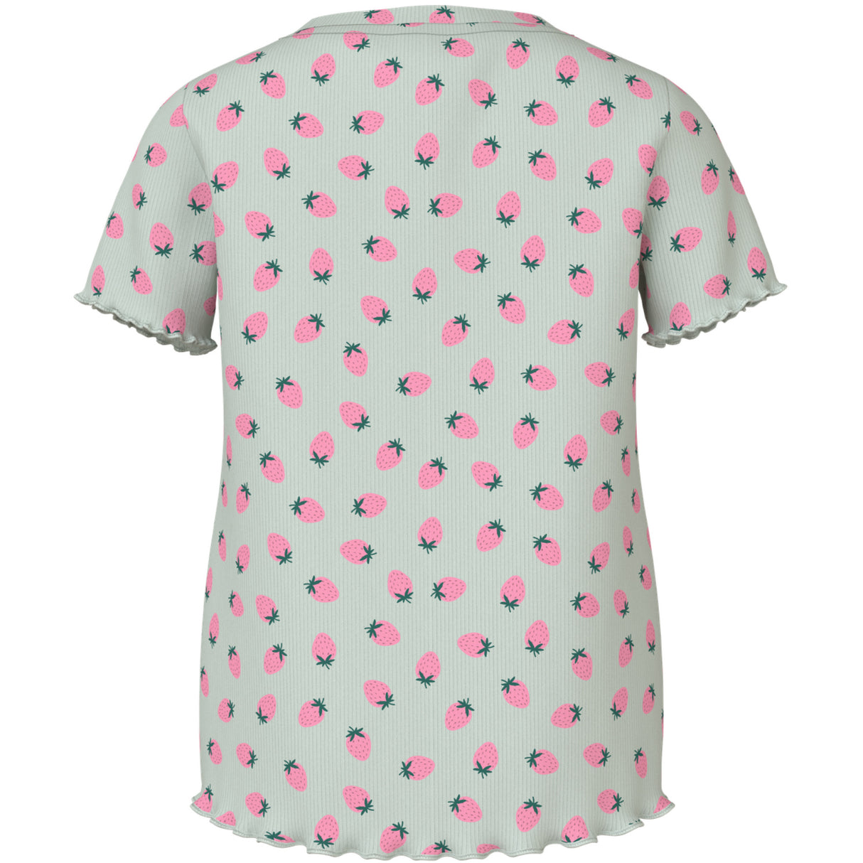 Name It Pale Aqua Strawberries Nmfvemma Aop Ss Slim Top