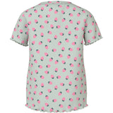 Name It Pale Aqua Strawberries Nmfvemma Aop Ss Slim Top