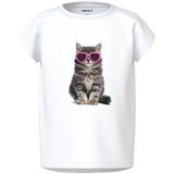 Name It Bright White Sunglasses Cat Nmfvotia Capsl Top