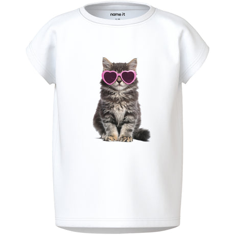 Name It Bright White Sunglasses Cat Nmfvotia Capsl Top