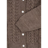 Konges Sløjd Bunny Brown Melange Fiol Flæse Cardigan