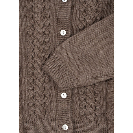 Konges Sløjd Bunny Brown Melange Fiol Flæse Cardigan