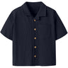 Name It Navy Blazer Nmmharve Ss Nreg Skjorte