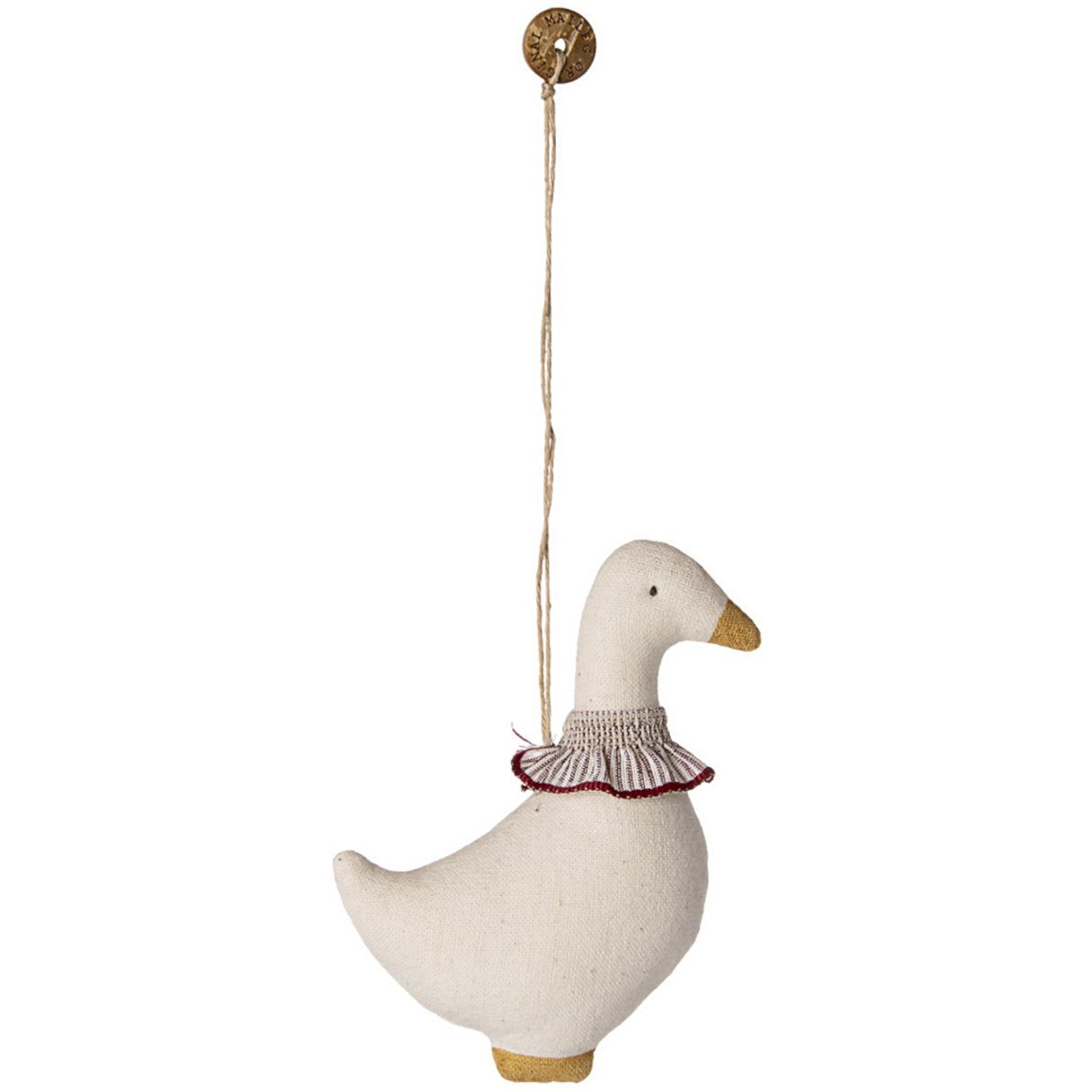 Maileg Stof Ornament, Gås - Rødt Tørklæde