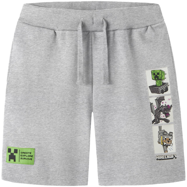 Name It Grey Melange Nkmmar Minecraft Nreg Swe Shorts Unb Bfu