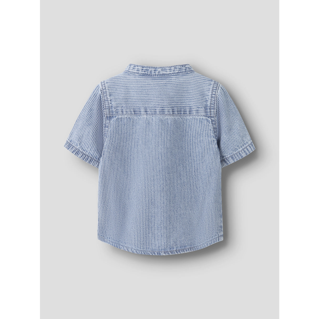 Name It Light Blue Denim Nbmleo Stripe Dnm Ss Skjorte 1910-Ip H