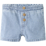 Name It Light Blue Denim Nbmryan Stripe Dnm L Shorts 1910-Ip H