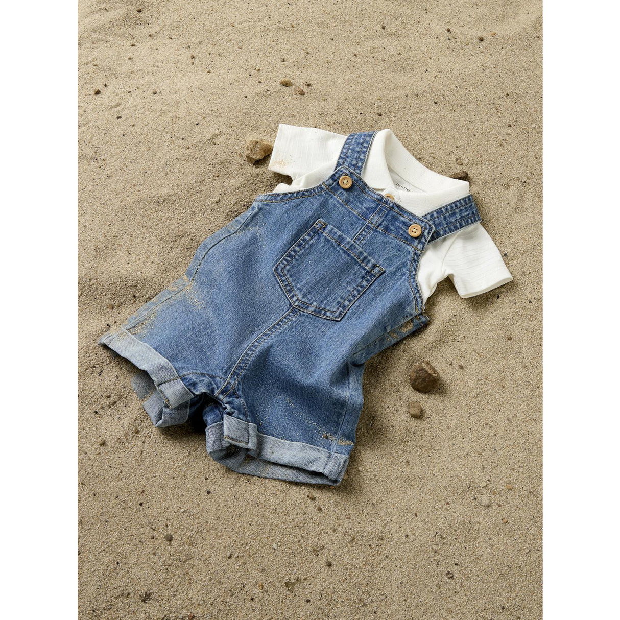 Name It Medium Blue Denim Nbmlou Dnm Shorts Overall 3400-Li H