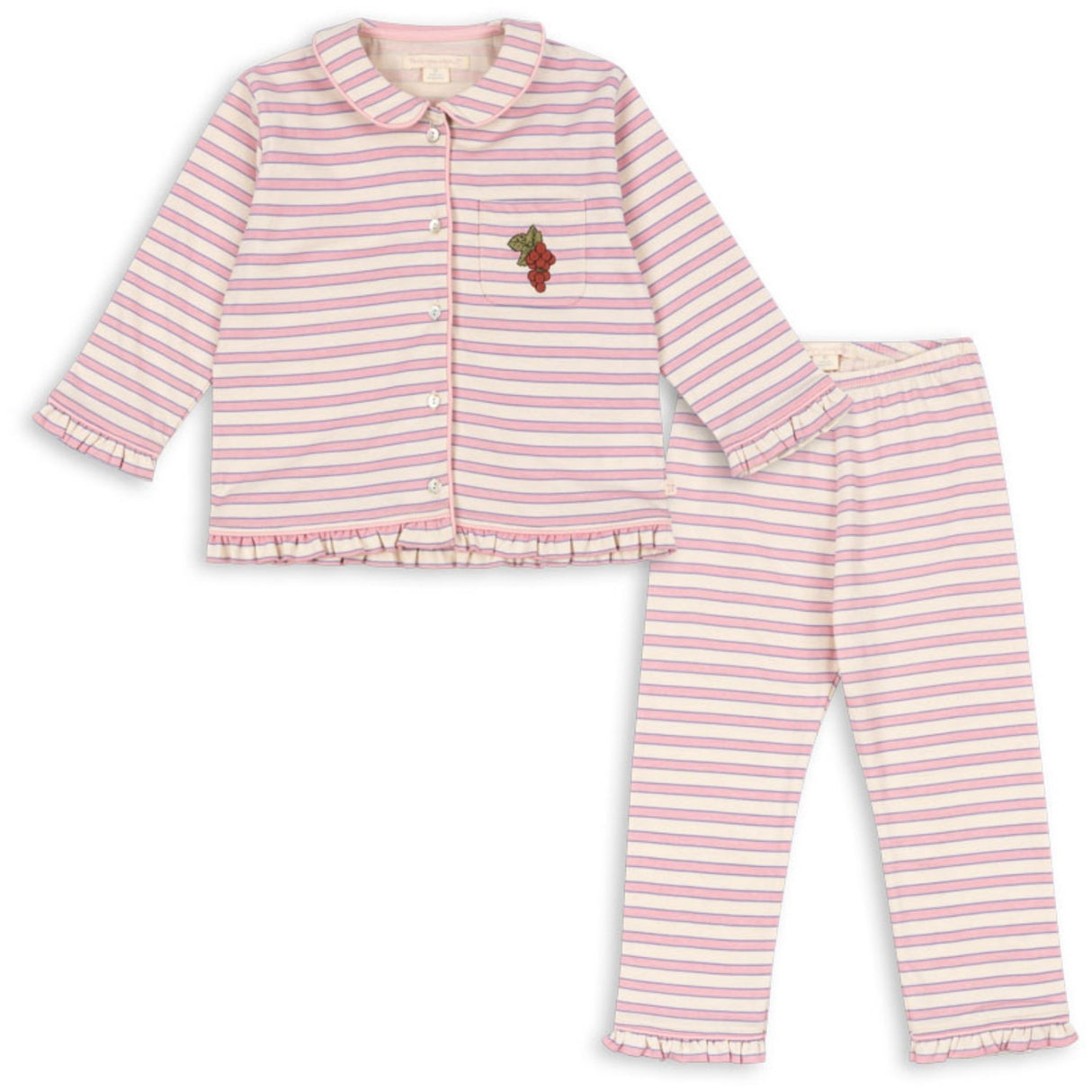 Konges Sløjd Lolly Stripe Pio Flæse Sæt Gots