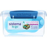 Sistema Ocean Blue 1.2L Lunch Plus Madkasse Med Itsy Flaske 380 Ml