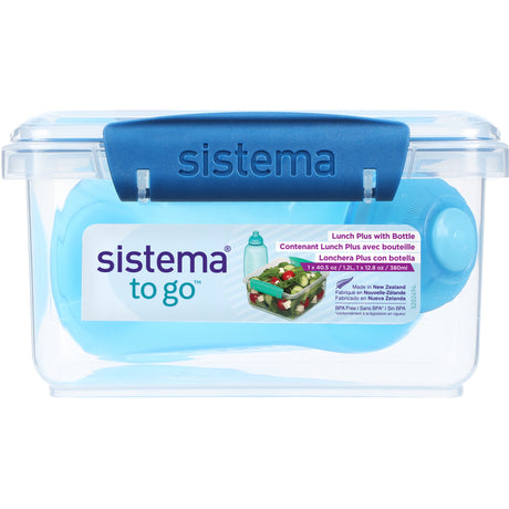Sistema Ocean Blue 1.2L Lunch Plus Madkasse Med Itsy Flaske 380 Ml