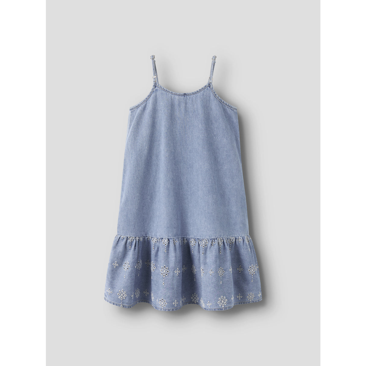 Name It Light Blue Denim Anglaise Nkfhaven Dnm Anglaise Kjole 1026-Ov H