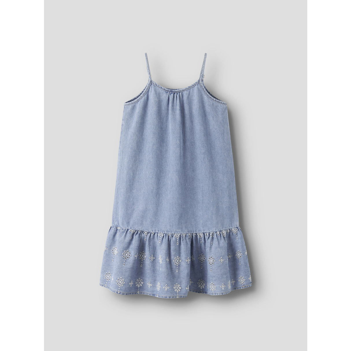 Name It Light Blue Denim Anglaise Nkfhaven Dnm Anglaise Kjole 1026-Ov H
