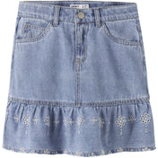 Name It Light Blue Denim Anglaise Nkfhallie Dnm Anglaise Nederdel 1026-Ov H