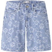 Name It Light Blue Denim Flowers Nkfrose Dnm Jacq Long Shorts 2440-Ja H