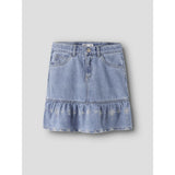 Name It Light Blue Denim Anglaise Nkfhallie Dnm Anglaise Nederdel 1026-Ov H