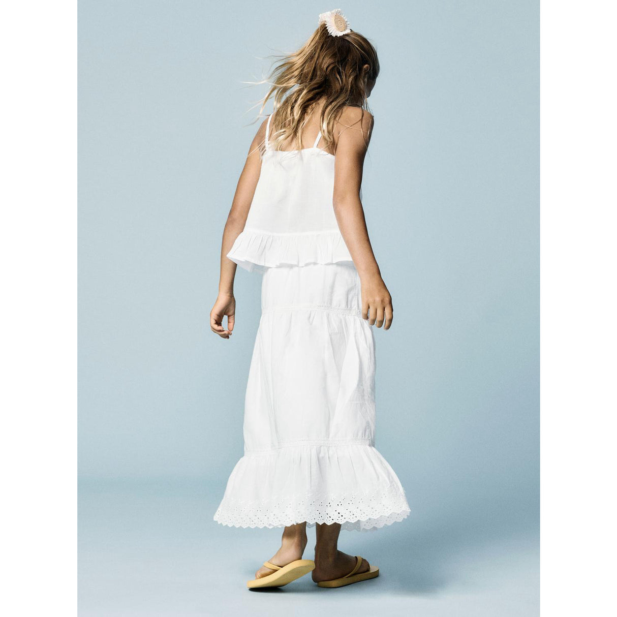 Name It Bright White Nkfhermala Long Nederdel