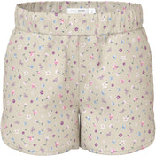 Name It Almond Milk Cute Flowers Nkfvinaya Shorts Ffff Noos
