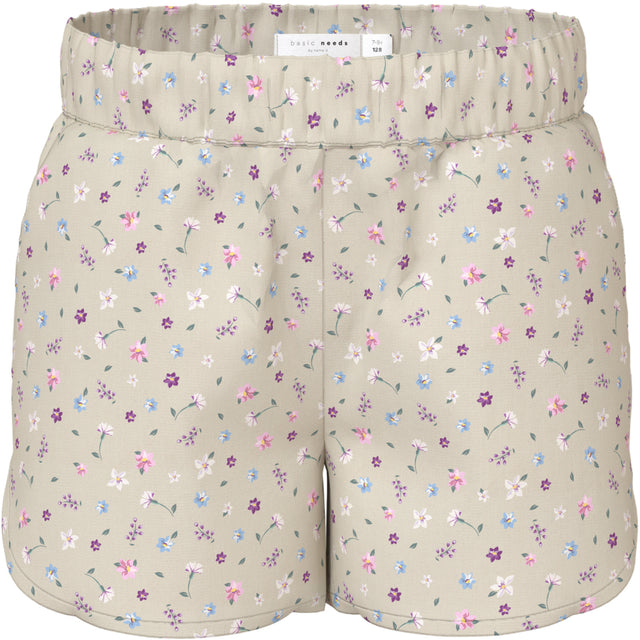 Name It Almond Milk Cute Flowers Nkfvinaya Shorts Ffff Noos