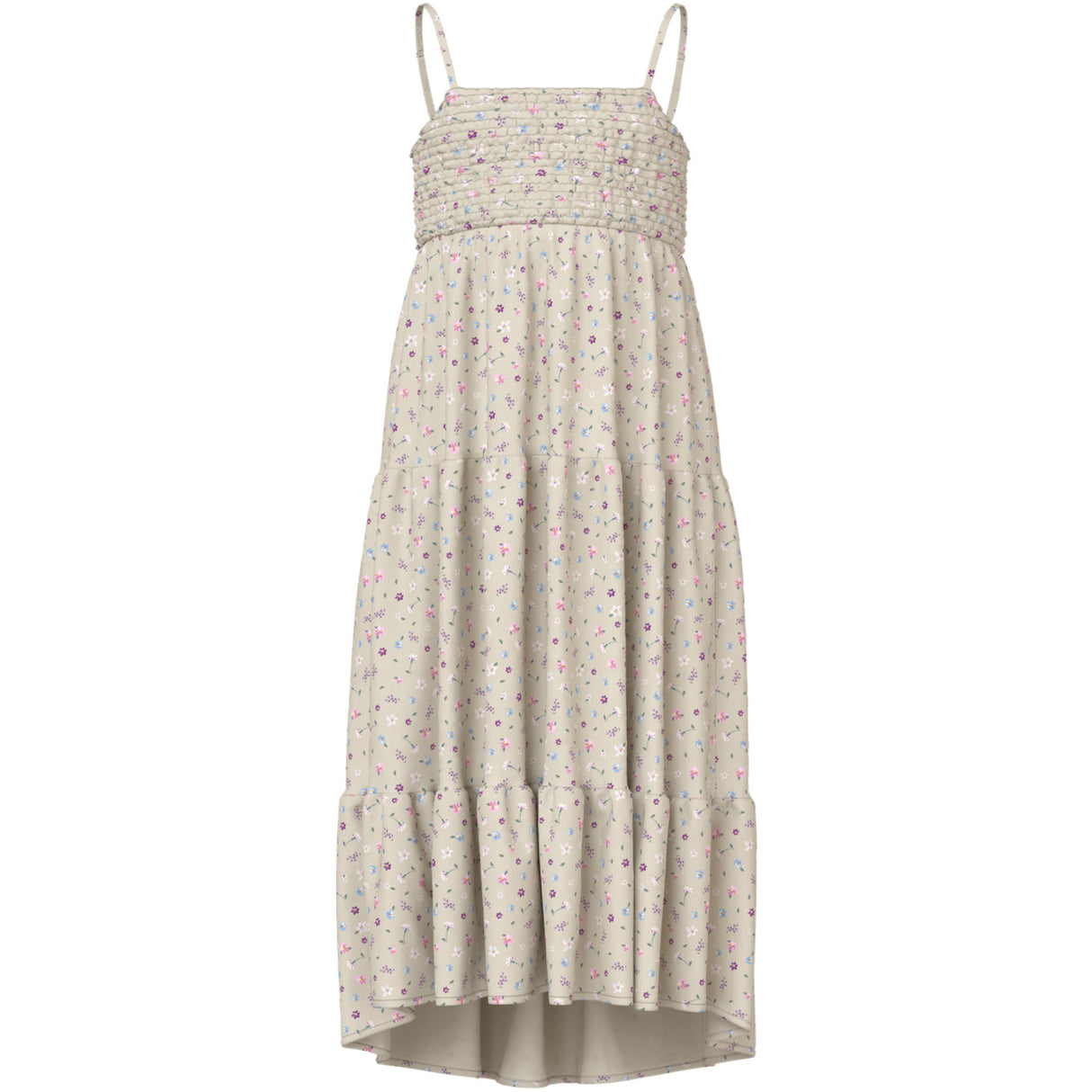 Name It Almond Milk Cute Flowers Nkfvinaya Strop Maxi Kjole
