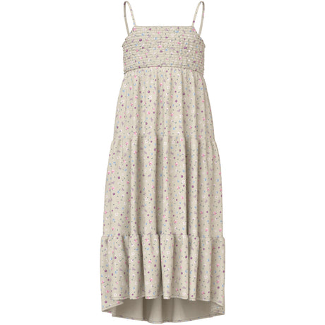 Name It Almond Milk Cute Flowers Nkfvinaya Strop Maxi Kjole