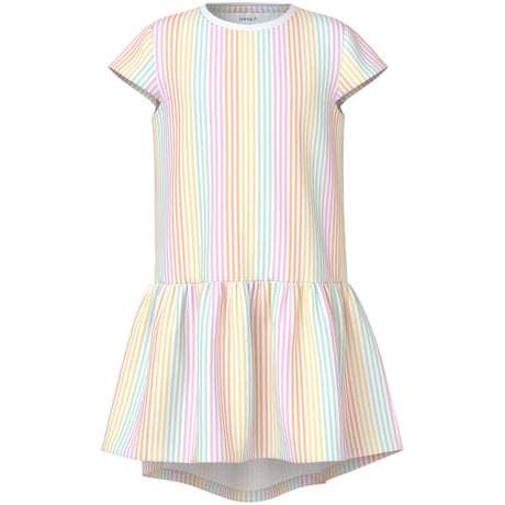 Name It Bright White Cool Stripe Nkfvigga Capsl Kjole