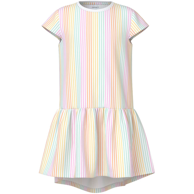 Name It Bright White Cool Stripe Nkfvigga Capsl Kjole