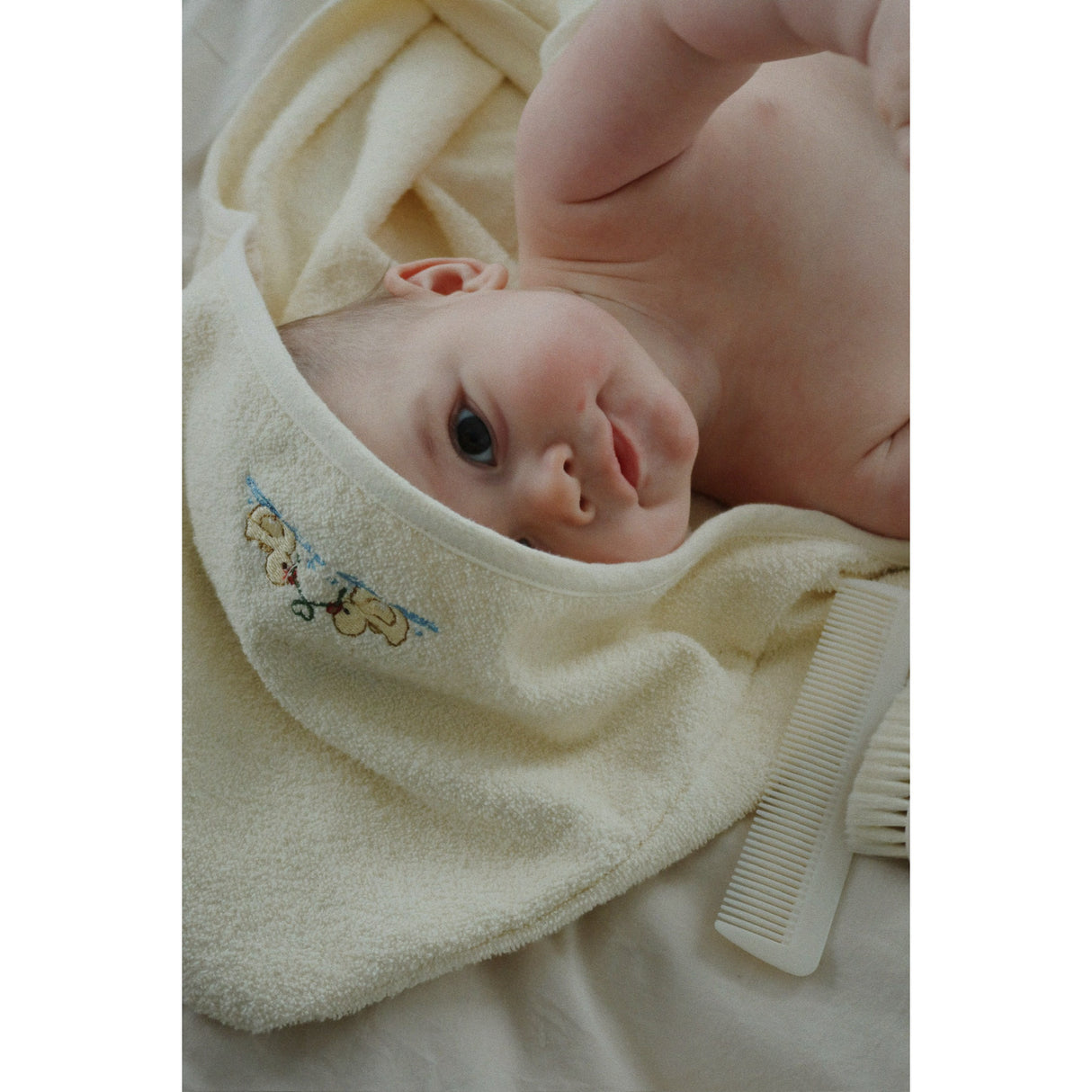 Konges Sløjd Antique White Figo Baby Håndklæde GOTS