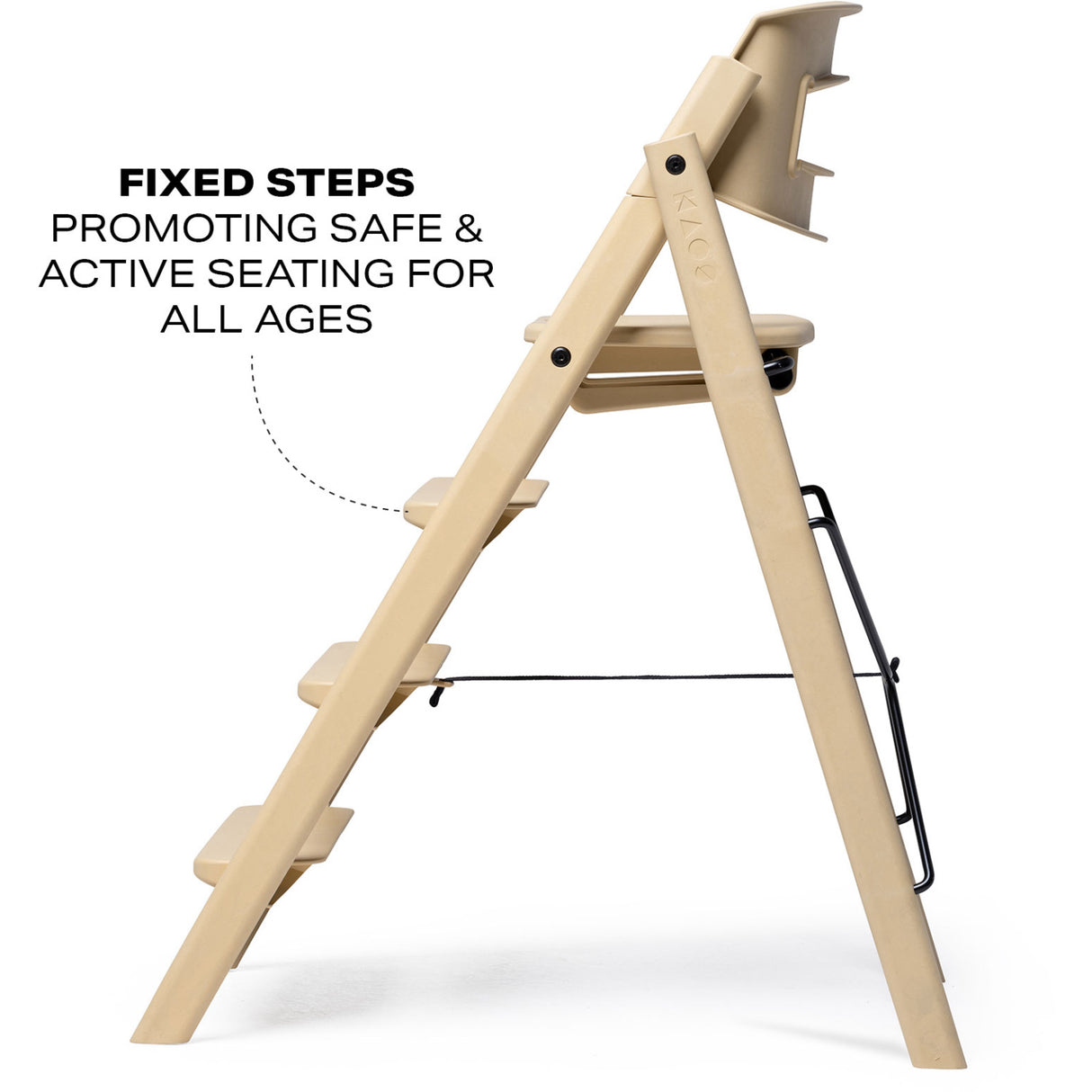 KAOS Desert Sand Klapp High Stol Recycled Med KLAPP® Safety Rail & Tray Bundle