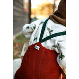 Silly Silas Maple Leaf With Dark Forest Green Footed Strømpebukser Christmas Edition