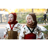 Silly Silas Maple Leaf With Dark Forest Green Footed Strømpebukser Christmas Edition