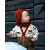 Silly Silas Acorn Brown With Maple Leaf Footed Strømpebukser Christmas Edition