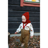 Silly Silas Acorn Brown With Maple Leaf Footed Strømpebukser Christmas Edition
