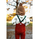 Silly Silas Maple Leaf With Dark Forest Green Footed Strømpebukser Christmas Edition