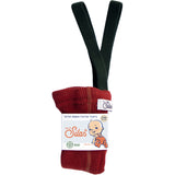 Silly Silas Maple Leaf With Dark Forest Green Footed Strømpebukser Christmas Edition