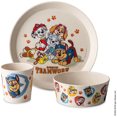 Koziol Organic Moon Small Tallerken + Skål + Kop Connect Grow Paw Patrol