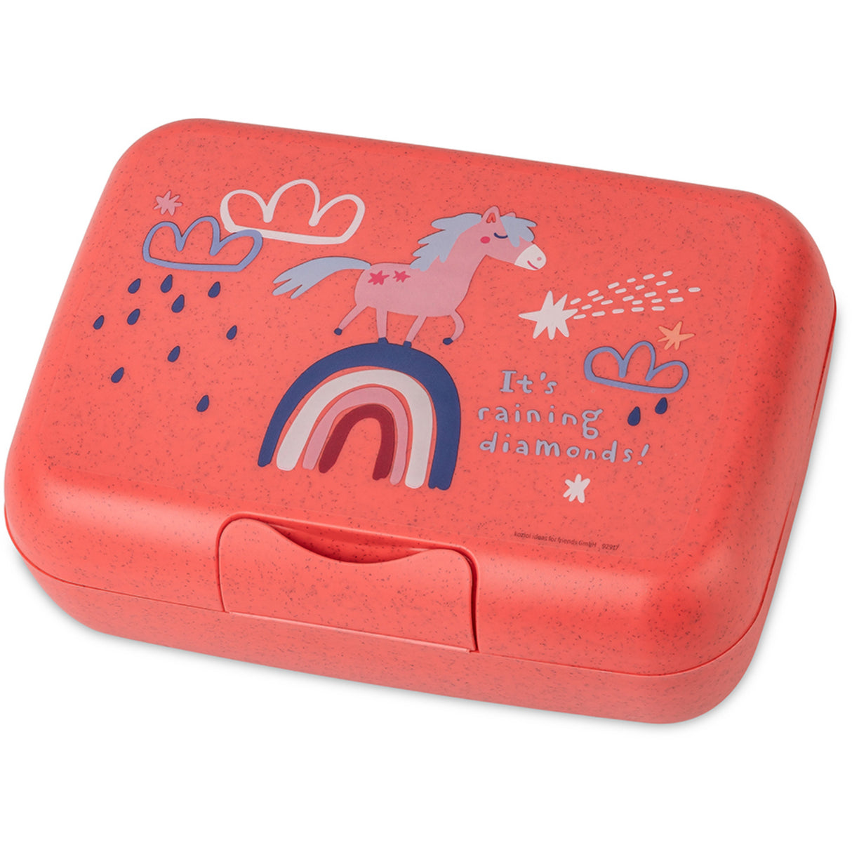 Koziol Organic Coral Red Lunch Box Med Separat Skål Candy L Dreams