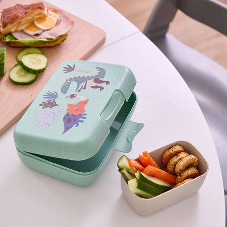 Koziol Organic Sage Green Lunch Box Med Separat Skål Candy L Rex