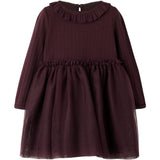Lil'Atelier Catawba Grape Nmfsolange Ls Tyl Kjole Lil